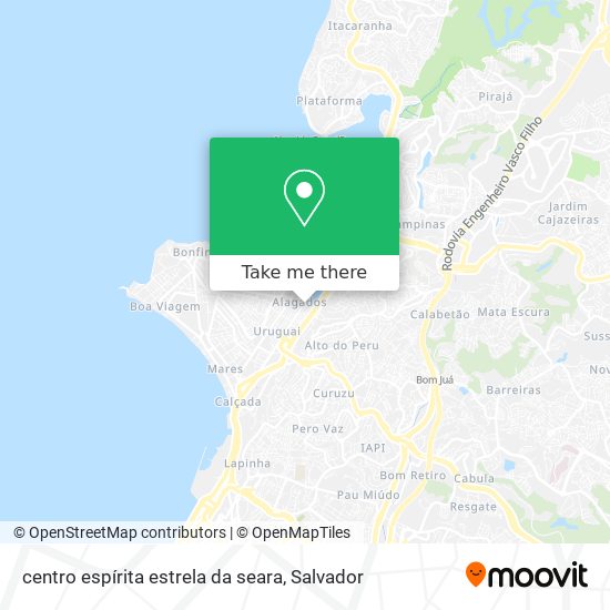 centro espírita estrela da seara map