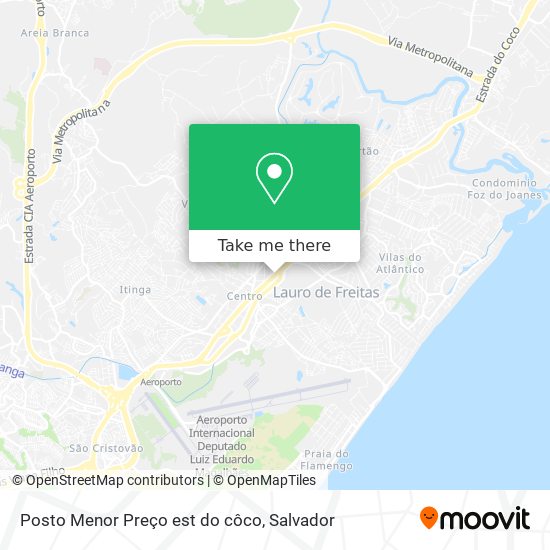 Mapa Posto Menor Preço est do côco