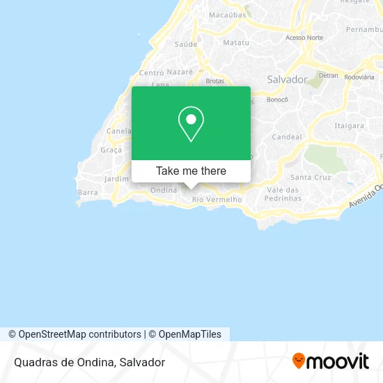 Quadras de Ondina map