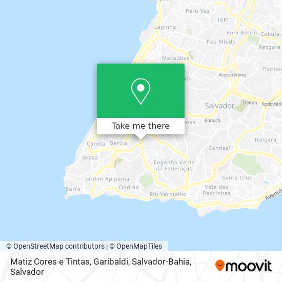 Matiz Cores e Tintas, Garibaldi, Salvador-Bahia map