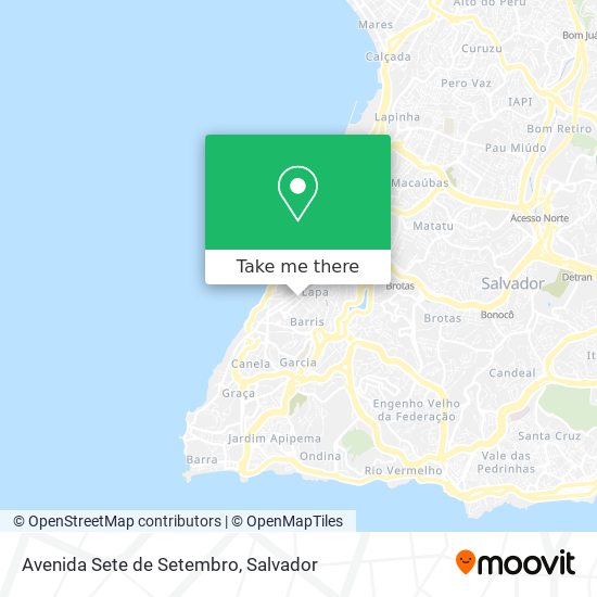 Mapa Avenida Sete de Setembro