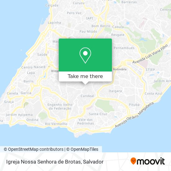 Mapa Igreja Nossa Senhora de Brotas