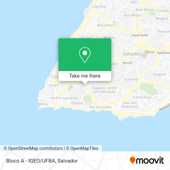 Bloco A - IGEO/UFBA map