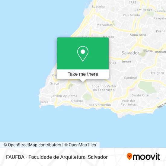 FAUFBA - Faculdade de Arquitetura map