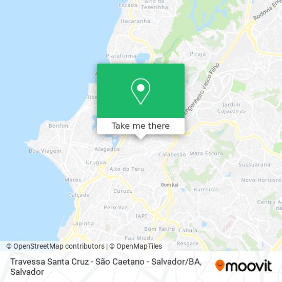 Travessa Santa Cruz - São Caetano - Salvador / BA map