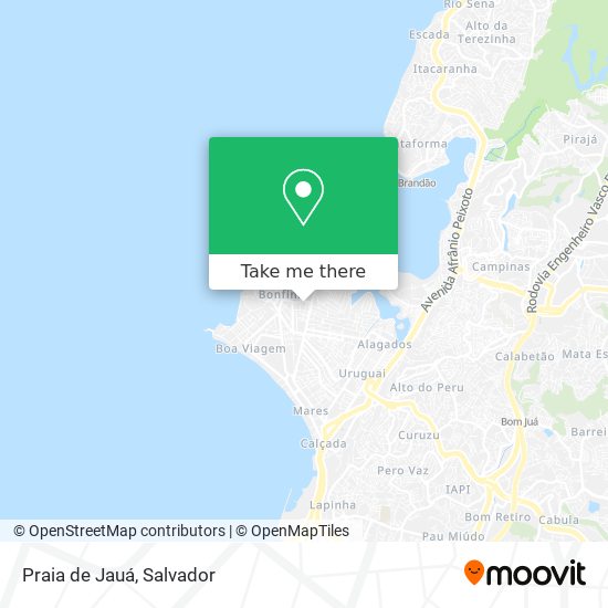 Mapa Praia de Jauá