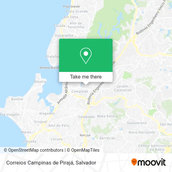 Correios Campinas de Pirajá map