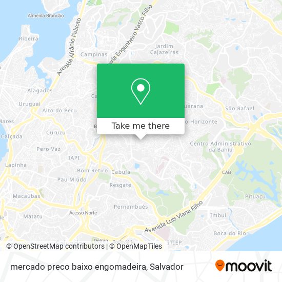 Mapa mercado preco baixo engomadeira