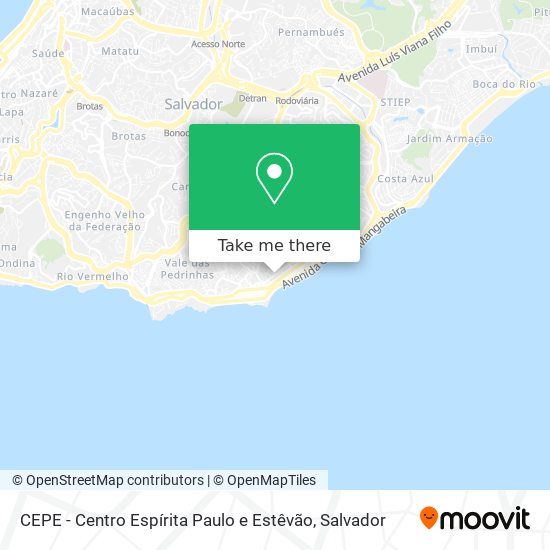 Mapa CEPE - Centro Espírita Paulo e Estêvão