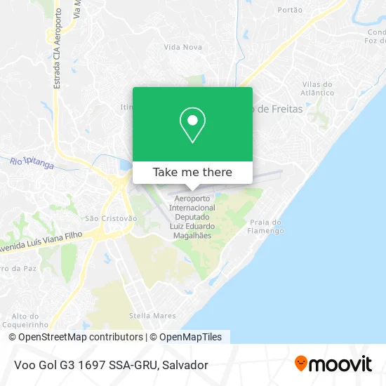 Voo Gol G3 1697 SSA-GRU map