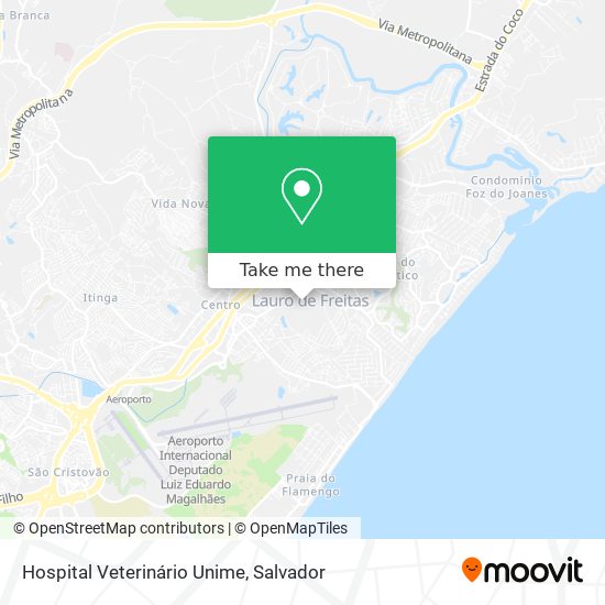 Hospital Veterinário Unime map