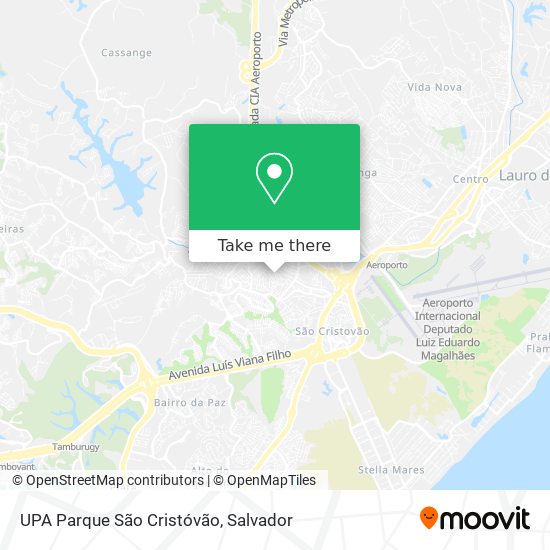 UPA Parque São Cristóvão map