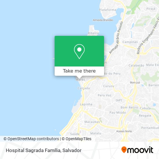 Hospital Sagrada Família map