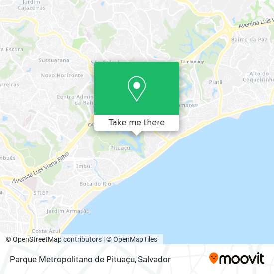 Parque Metropolitano de Pituaçu map