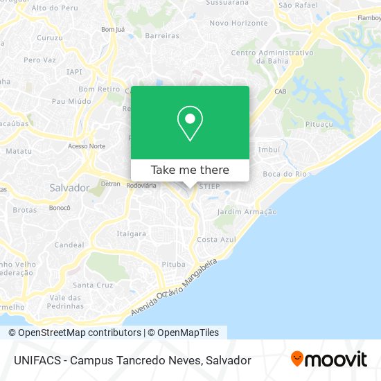 Mapa UNIFACS - Campus Tancredo Neves