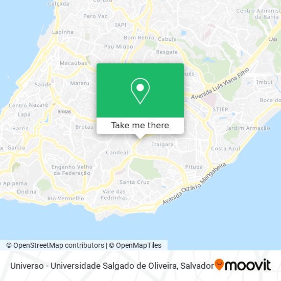 Universo - Universidade Salgado de Oliveira map
