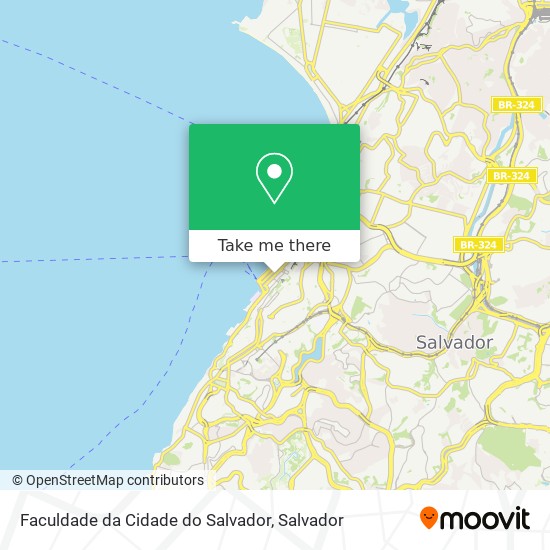 Mapa Faculdade da Cidade do Salvador
