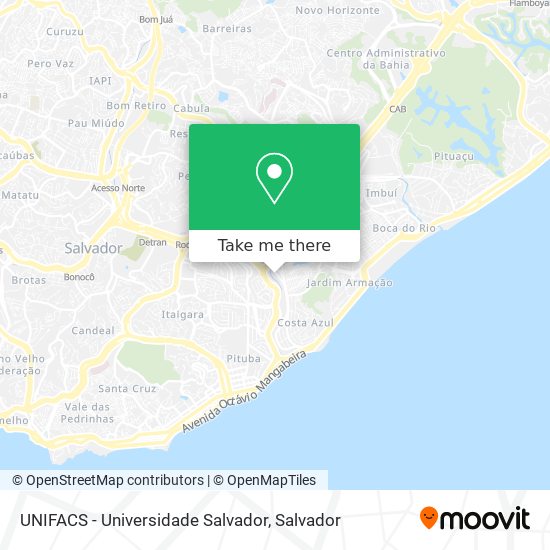 Mapa UNIFACS - Universidade Salvador