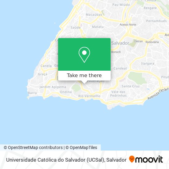 Mapa Universidade Católica do Salvador (UCSal)
