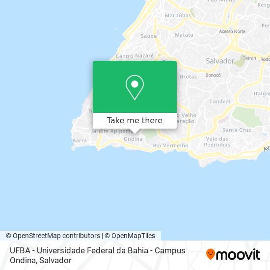 Mapa UFBA - Universidade Federal da Bahia - Campus Ondina