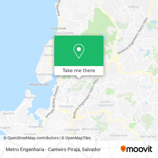 Metro Engenharia - Canteiro Pirajá map