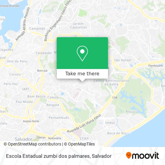 Escola Estadual zumbi dos palmares map