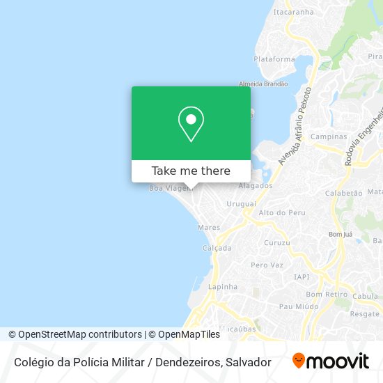 Mapa Colégio da Polícia Militar / Dendezeiros