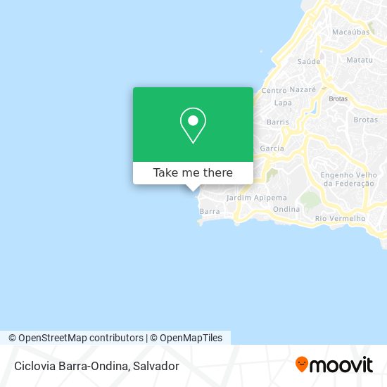 Ciclovia Barra-Ondina map