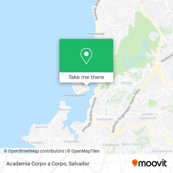 Academia Corpo a Corpo map