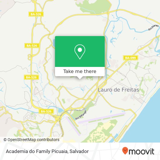 Mapa Academia do Family Picuaia