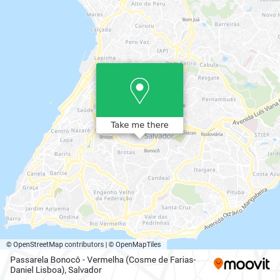 Passarela Bonocô - Vermelha (Cosme de Farias-Daniel Lisboa) map