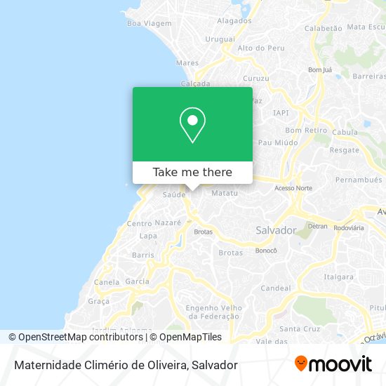 Mapa Maternidade Climério de Oliveira