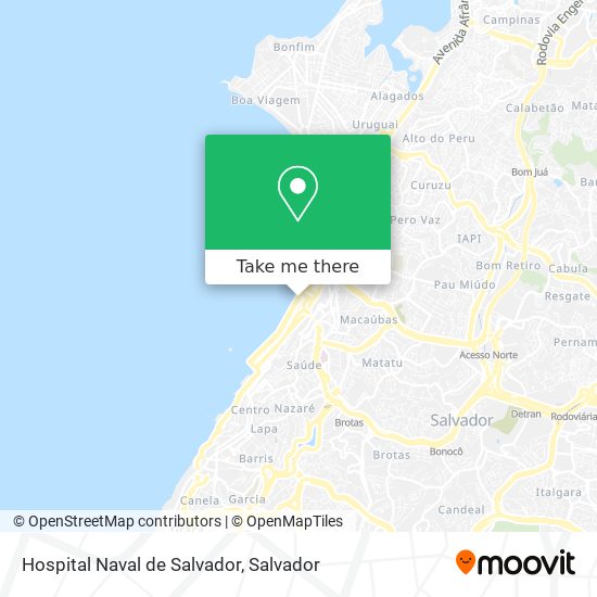 Mapa Hospital Naval de Salvador