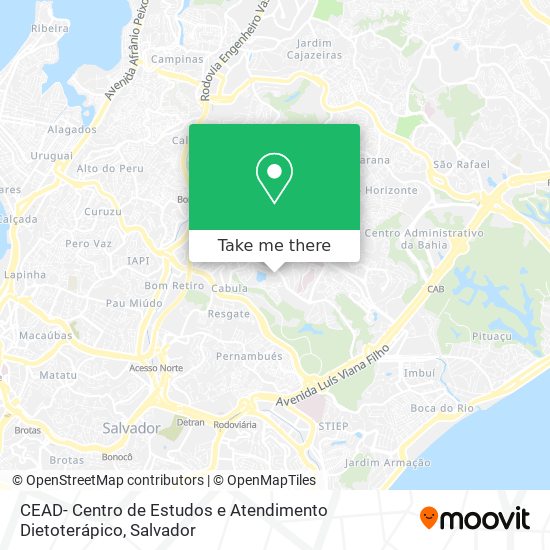 Mapa CEAD- Centro de Estudos e Atendimento Dietoterápico