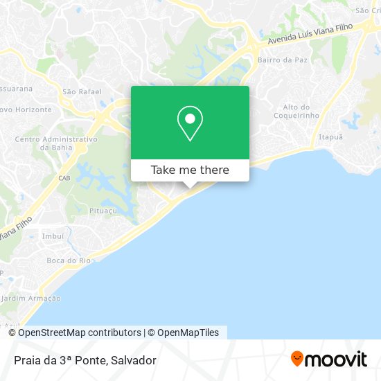 Mapa Praia da 3ª Ponte