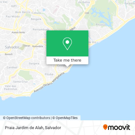 Mapa Praia Jardim de Alah