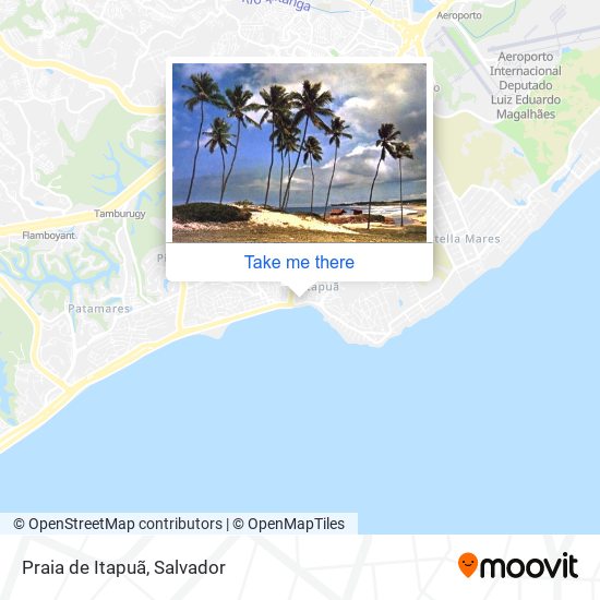 Praia de Itapuã map