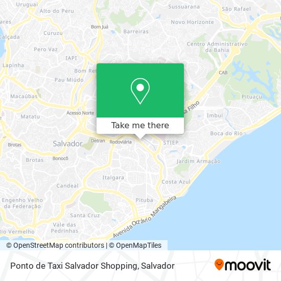 Mapa Ponto de Taxi Salvador Shopping