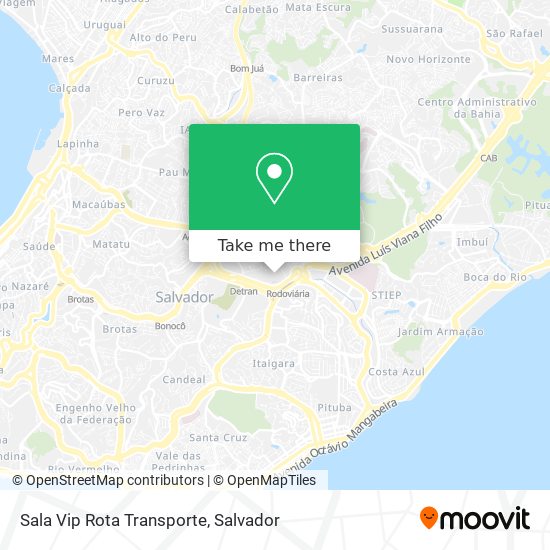 Sala Vip Rota Transporte map