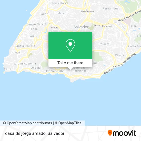 casa de jorge amado map