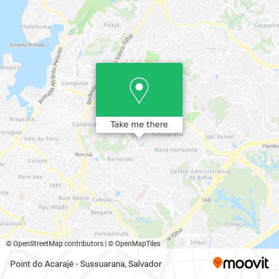 Point do Acarajé - Sussuarana map