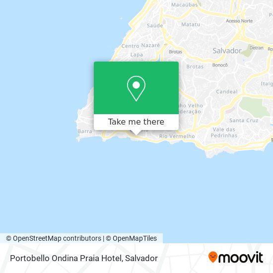 Mapa Portobello Ondina Praia Hotel