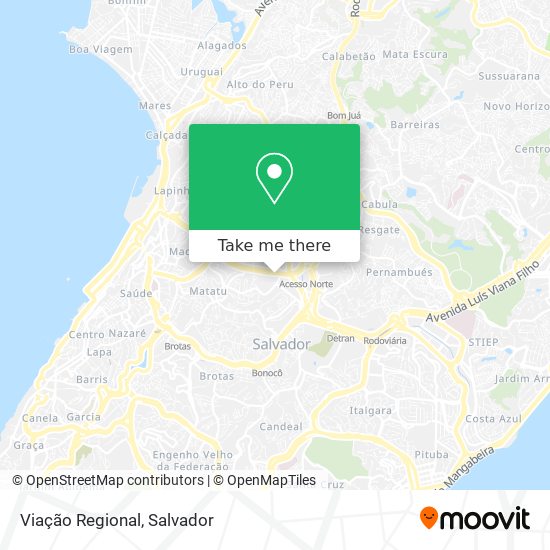 Viação Regional map