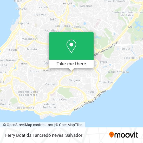 Ferry Boat da Tancredo neves map