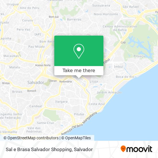 Mapa Sal e Brasa Salvador Shopping