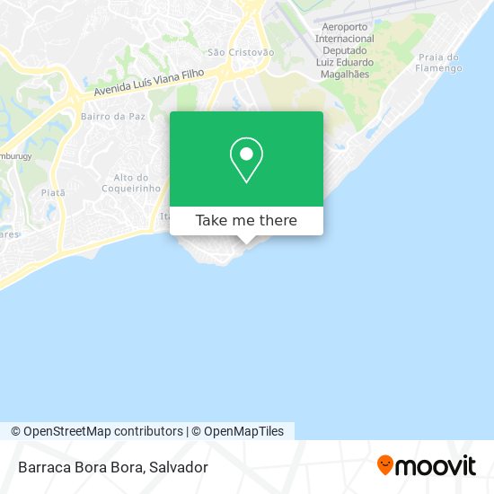 Barraca Bora Bora map