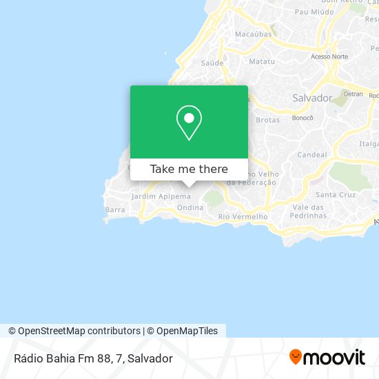 Mapa Rádio Bahia Fm 88, 7