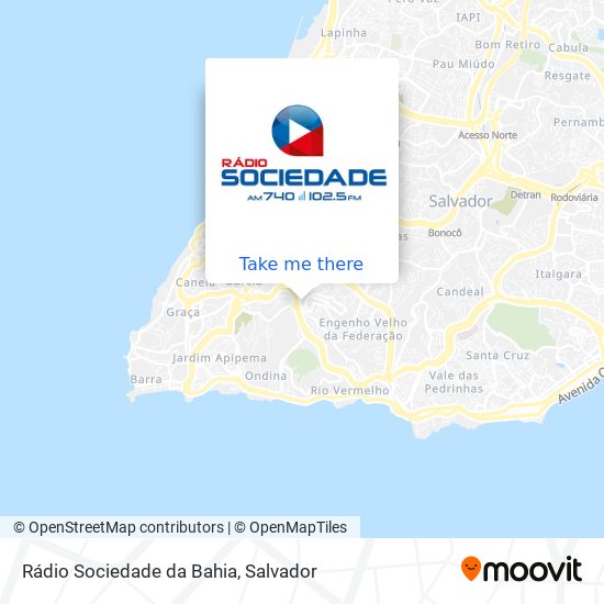 Mapa Rádio Sociedade da Bahia