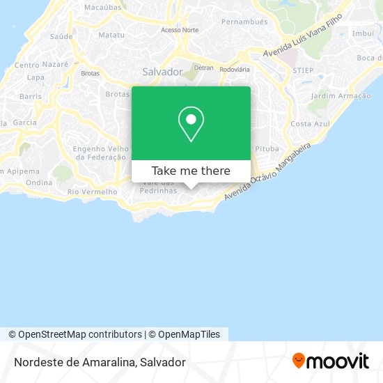 Nordeste de Amaralina map