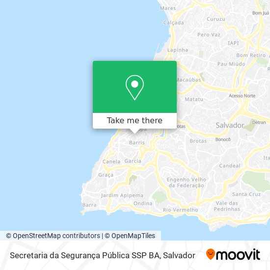 Secretaria da Segurança Pública SSP BA map